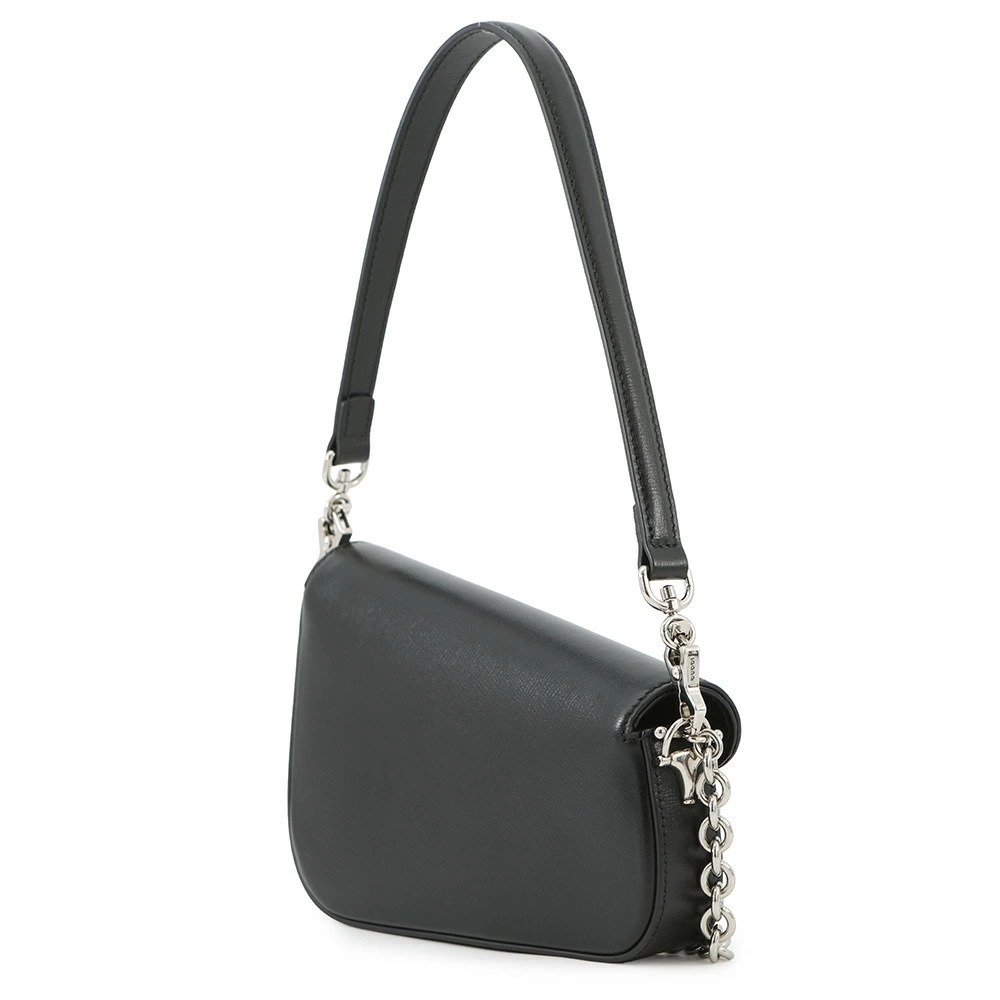 Gucci Shoulder Bag Horsebit Leather Handbag Black - Picture 2 of 12